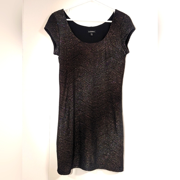 Le Chateau Black Shimmer Dress Women's Size Small - Picture 1 of 4